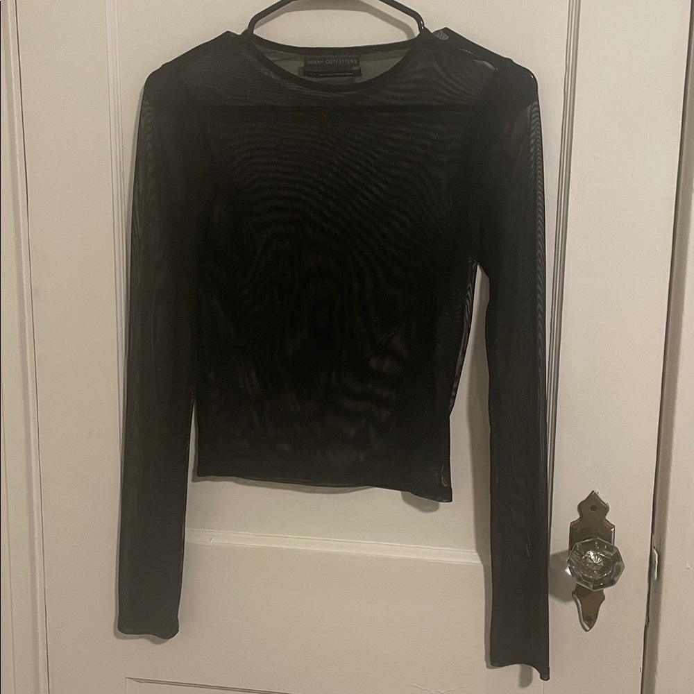 Urban outfitters M Mesh longsleeve crop top